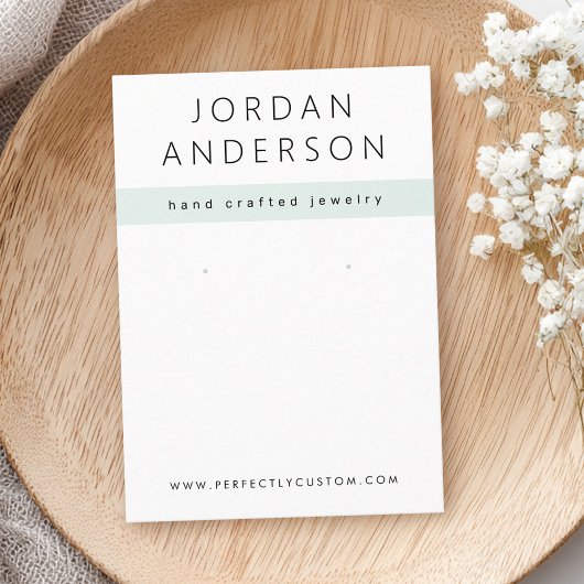 Moderne blassrosa, blaugrüne Ohrwurfkarten Visitenkarte