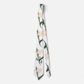 Moderne blassrosa floral krawatte (Vorderseite)