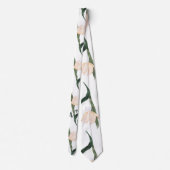Moderne blassrosa floral krawatte (Rückseite)