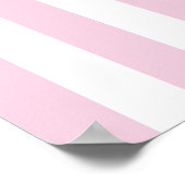 Moderne Blassrosa und Weiß gestreifter Name Poster (Ecke)