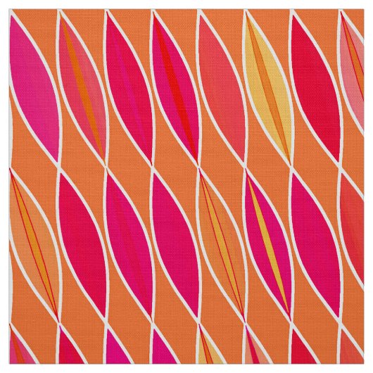 Moderne Blätter aus dem Mittelalter, Fuchsia Pink  Stoff (Muster)