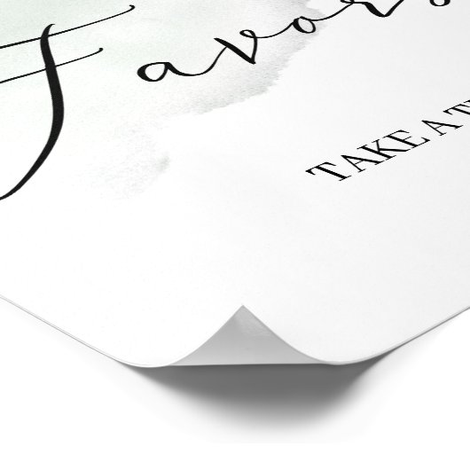 Moderne Blätter aus grünem Blattwerk Poster (Ecke)