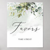 Moderne Blätter aus grünem Blattwerk Poster (Vorne)