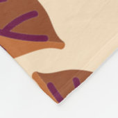 Moderne BLÄTTER BEIGE Fleecedecke (Ecke)