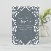 Moderne Blätter Border Brautparty Einladung (Stehend Vorderseite)