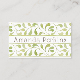 Moderne Blätter - Border Business Card Visitenkarte