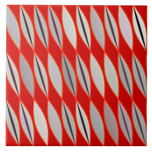 Moderne Blätter des Mittelalters, dunkelrot und gr Fliese (Vorderseite)