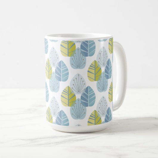 Moderne Blätter des Mittelalters Kaffeetasse (VorderseiteRechts)