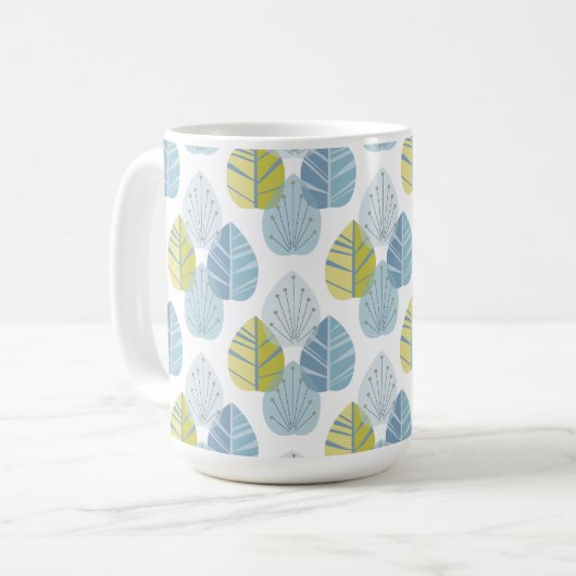 Moderne Blätter des Mittelalters Kaffeetasse (Vorderseite Links)