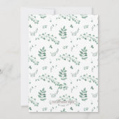 Moderne Blätter für Kupfer- und Wasserfarben Einladung (Rückseite)