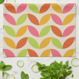 Moderne Blätter im Mittelalter Muster Geschirrtuch