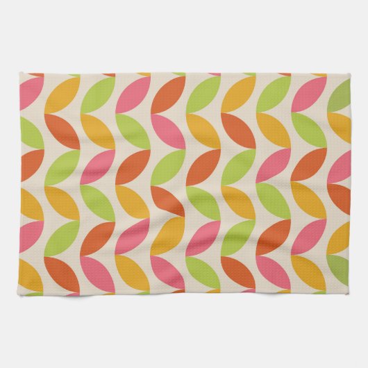 Moderne Blätter im Mittelalter Muster Geschirrtuch (Horizontal)