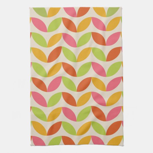 Moderne Blätter im Mittelalter Muster Geschirrtuch (Vertikal)