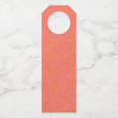 Moderne Blätter in den Farben Korallen und Gold Flaschenanhänger (Rückseite)