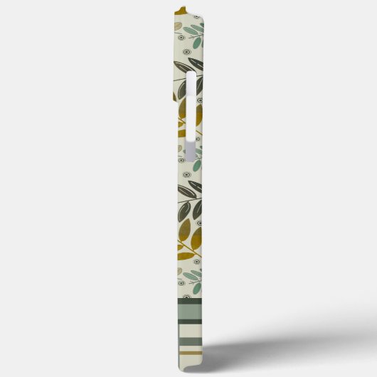 Moderne Blätter Karierte Musterinspirivität Case-Mate iPhone Hülle (Rückseite / Links)