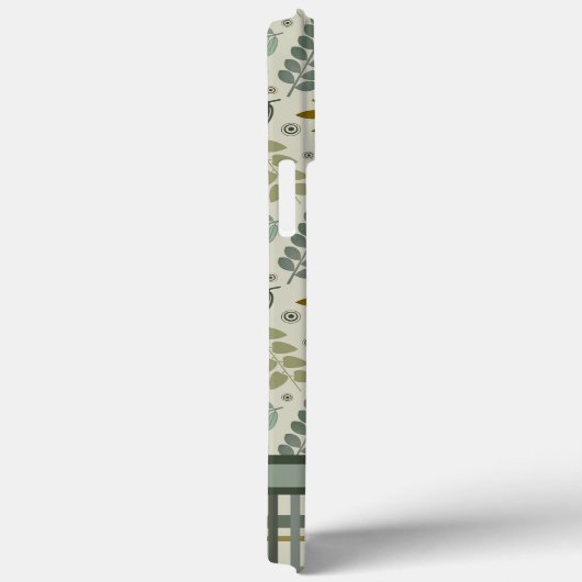 Moderne Blätter Karierte Musterinspirivität Case-Mate iPhone Hülle (Rückseite / Rechts)