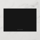 Moderne Blätter Minimalistisch Frame Black RSVP Ca Begleitkarte (Rückseite)