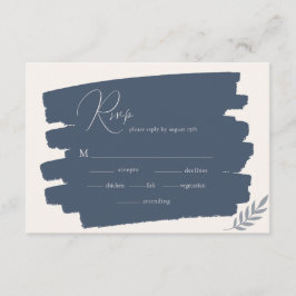 Moderne Blätter Minimalistische Frame RSVP Karte