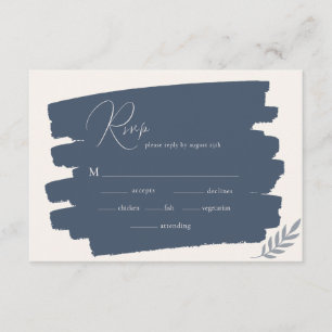 Moderne Blätter Minimalistische Frame RSVP Karte