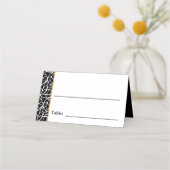 Moderne Blätter Mustergrenze Platzkarte (Vorderseite)