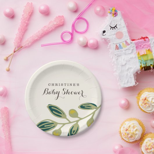 Moderne Blätter Pappteller (Party)