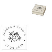 Moderne Blätter Save the Date Hochzeitsankündigung Gummistempel (Stempel)