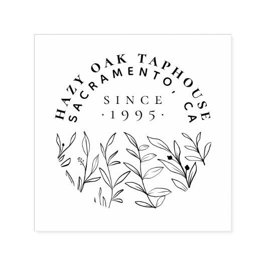 Moderne Blätter & Twigs | Logo für kleine Unterneh Permastempel (Design)