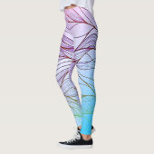 Moderne Blätter und Design der Blume Leggings (Links)