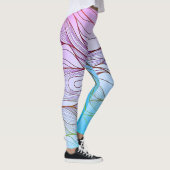 Moderne Blätter und Design der Blume Leggings (Rechts)