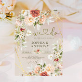 Moderne Blattgold geometrische Aquarellfolien Acryleinladungen