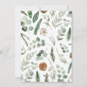 Moderne Blattwurzel Weihnachten gesegnet rote Schr (Rückseite)