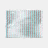 Moderne Blau-Graue Chevron-Fliesblanke Fleecedecke (Vorderseite (Horizontal))