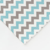 Moderne Blau-Graue Chevron-Fliesblanke Fleecedecke (Ecke)