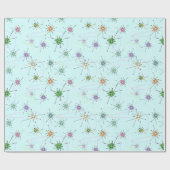 Moderne Blau Lagunas Geschenkpapier (Flach)