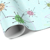 Moderne Blau Lagunas Geschenkpapier (Rolleneckpunkt)