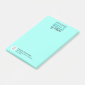 Moderne Blau Logo QR Code Foto NAIL TECH Post-it Klebezettel (angewinkelt)