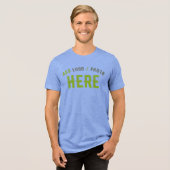 MODERNE, BLAU-ÜBERPRÜFTE BLAU-MARKENBEZOGENE STILV Tri-Blend SHIRT (Vorderseite voll)