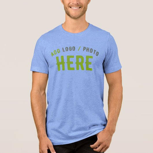MODERNE, BLAU-ÜBERPRÜFTE BLAU-MARKENBEZOGENE STILV Tri-Blend SHIRT (Vorderseite)