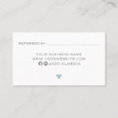 Moderne Blau- und Weiß-Karte als Freundschaftskart Visitenkarte (Rückseite)