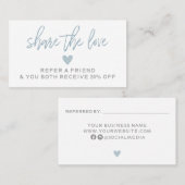 Moderne Blau- und Weiß-Karte als Freundschaftskart Visitenkarte (Vorne/Hinten)