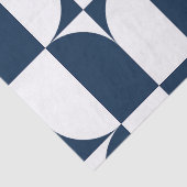 Moderne Blau-Weiß Mitte des Jahrhunderts Seidenpapier (Detail)