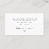 Moderne blau-weiße Anstellungskarte Visitenkarte (Rückseite)