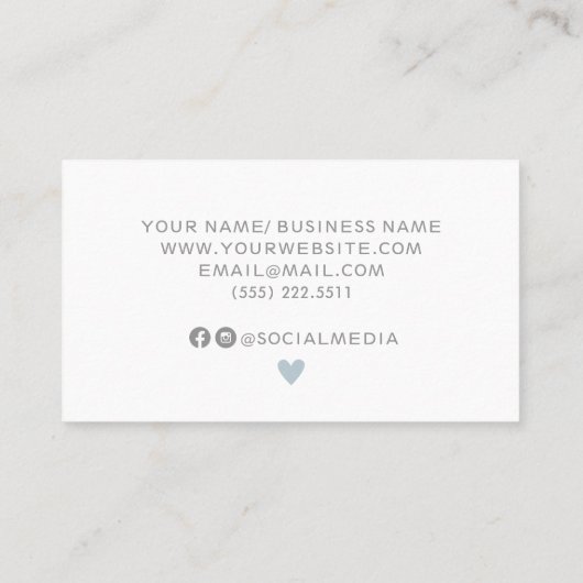 Moderne blau-weiße Anstellungskarte Visitenkarte (Rückseite)