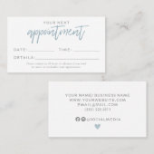 Moderne blau-weiße Anstellungskarte Visitenkarte (Vorne/Hinten)