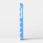 Moderne blau-weiße Polka-Punkte-Muster Case-Mate iPhone Hülle (Rückseite / Links)