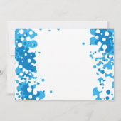 Moderne Blaublasen zum ersten Geburtstag Einladung (Rückseite)