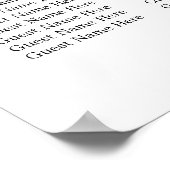 Moderne, blaue 15 Tische für Hochzeiten Poster (Ecke)