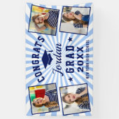 Moderne Blaue Abschluss Klasse 2024 4 FOTO Banner (Vertikal)