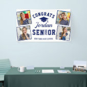 Moderne Blaue Abschluss Klasse 2024 4 FOTO Banner (Messeveranstaltung)