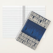Moderne Blaue Abstrakte Geometrie Notizblock (Innen)